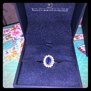 Sapphire and diamond engagement ring